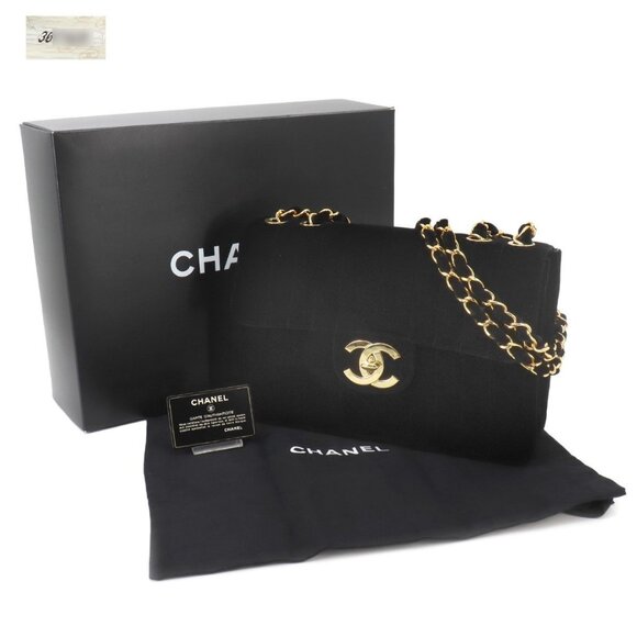 CHANEL Mademoiselle Chain Shoulder Bag Velor Black Vintage 90263429 - Picture 1 of 11